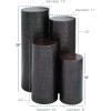 image:imageDeco 79 Metal Cylinder Pedestal Table with Hammered Design Set of 4 36 32 24 18H Brown36  31  24  19H