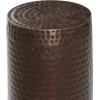 image:imageDeco 79 Metal Cylinder Pedestal Table with Hammered Design Set of 4 36 32 24 18H Brown36  31  24  19H