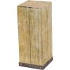 image:imageDeco 79 Rustic Wood Square Pedestal Table Set of 3 39 30 22H Brown