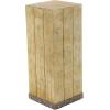 image:imageDeco 79 Rustic Wood Square Pedestal Table Set of 3 39 30 22H Brown