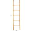 image:imageDeco 79 Wood Handmade 5 Rung Ladder 17 x 2 x 71 Brown