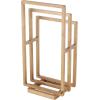 image:imageDeco 79 Wood Sleek Modern Quilt Rack 18 x 12 x 33 Brown