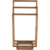 image:imageDeco 79 Wood Sleek Modern Quilt Rack 18 x 12 x 33 Brown