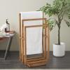 image:imageDeco 79 Wood Sleek Modern Quilt Rack 18 x 12 x 33 Brown