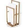 image:imageDeco 79 Wood Sleek Modern Quilt Rack 18 x 12 x 33 Brown