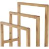 image:imageDeco 79 Wood Sleek Modern Quilt Rack 18 x 12 x 33 Brown