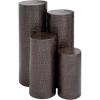 image:imageDeco 79 Metal Cylinder Pedestal Table with Hammered Design Set of 4 36 32 24 18H Brown36  31  24  19H