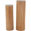 image:imageDeco 79 Wood Handmade Side End Pedestal Table Pedestal End Table Set of 2 Side Table 40 34 H BrownBrown