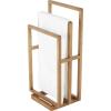 image:imageDeco 79 Wood Sleek Modern Quilt Rack 18 x 12 x 33 Brown