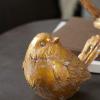 image:imageDeco 79 Polystone Bird Decorative Sculpture Home Decor Statues Set of 2 Accent Figurines 8W 6H GoldGold