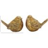 image:imageDeco 79 Polystone Bird Decorative Sculpture Home Decor Statues Set of 2 Accent Figurines 8W 6H GoldGold