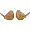image:imageDeco 79 Polystone Bird Decorative Sculpture Home Decor Statues Set of 2 Accent Figurines 8W 6H GoldGold