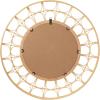 image:imageDeco 79 Bamboo Wood Geometric Handmade Woven Wall Mirror with Arch Design 35 x 1 x 35 BrownGeometric
