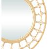 image:imageDeco 79 Bamboo Wood Geometric Handmade Woven Wall Mirror with Arch Design 35 x 1 x 35 BrownGeometric