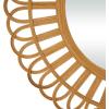 image:imageDeco 79 Bamboo Wood Geometric Handmade Woven Wall Mirror with Arch Design 35 x 1 x 35 BrownLooped