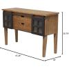 image:imageDeco 79 Industrial Wood Rectangle Console Table 47 x 15 x 31 Brown