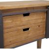 image:imageDeco 79 Industrial Wood Rectangle Console Table 47 x 15 x 31 Brown