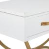 image:imageDeco 79 Wood 2 Drawers Console Table with Arched Base 40 x 16 x 32 White