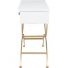image:imageDeco 79 Wood 2 Drawers Console Table with Arched Base 40 x 16 x 32 White