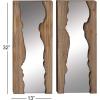 image:imageDeco 79 Wood Handmade Room Wall Mirror Live Edge Entryway Mirrors set of 2 Wall Mounted Mirrors 14 x 2 x 31 Brown 32 and 32 H