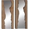 image:imageDeco 79 Wood Handmade Room Wall Mirror Live Edge Entryway Mirrors set of 2 Wall Mounted Mirrors 14 x 2 x 31 Brown 32 and 32 H