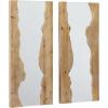 image:imageDeco 79 Wood Handmade Room Wall Mirror Live Edge Entryway Mirrors set of 2 Wall Mounted Mirrors 14 x 2 x 31 Brown 32 and 32 H