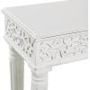 image:imageDeco 79 Wood Scroll Intricately Carved Slim Console Table with Turned Legs 36 x 12 x 30 WhiteWhite