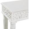 image:imageDeco 79 Wood Scroll Intricately Carved Slim Console Table with Turned Legs 36 x 12 x 30 WhiteWhite