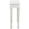 image:imageDeco 79 Wood Scroll Intricately Carved Slim Console Table with Turned Legs 36 x 12 x 30 WhiteWhite