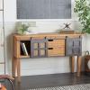 image:imageDeco 79 Industrial Wood Rectangle Console Table 47 x 15 x 31 Brown