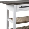 image:imageDeco 79 Wood Long Kitchen Island Style 3 Drawers and 2 Shelves Console Table 71 x 16 x 32 White