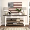 image:imageDeco 79 Wood Long Kitchen Island Style 3 Drawers and 2 Shelves Console Table 71 x 16 x 32 White