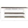 image:imageDeco 79 Wood Long Kitchen Island Style 3 Drawers and 2 Shelves Console Table 71 x 16 x 32 White