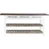 image:imageDeco 79 Wood Long Kitchen Island Style 3 Drawers and 2 Shelves Console Table 71 x 16 x 32 White