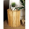 image:imageDeco 79 Teak Wood Handmade Side End Accent Table End Table with Stick Cluster Design Side Table 14 x 14 x 16 BrownCylinderRound Stool  Round Logs