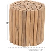 image:imageDeco 79 Teak Wood Handmade Side End Accent Table End Table with Stick Cluster Design Side Table 14 x 14 x 16 BrownCylinderRound Stool  Round Logs