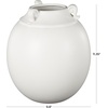 image:imageDeco 79 Ceramic Decorative Vase Minimalistic Centerpiece Vases with Scroll Handles Flower Vases for Home Decoration 10 x 10 x 11 White10 x 10 x 11