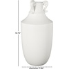 image:imageDeco 79 Ceramic Vase Sleek Amphora with Scroll Handles 8 x 8 x 16 WhiteWhite