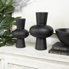 image:imageDeco 79 Glass Decorative Vase Trumpet Centerpiece Vases with Wide Rounded Center Set of 2 Flower Vases for Home Decoration 12 10 H BlackBlack