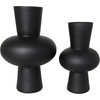 image:imageDeco 79 Glass Decorative Vase Trumpet Centerpiece Vases with Wide Rounded Center Set of 2 Flower Vases for Home Decoration 12 10 H BlackBlack