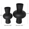 image:imageDeco 79 Glass Decorative Vase Trumpet Centerpiece Vases with Wide Rounded Center Set of 2 Flower Vases for Home Decoration 12 10 H BlackBlack