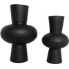 image:imageDeco 79 Glass Decorative Vase Trumpet Centerpiece Vases with Wide Rounded Center Set of 2 Flower Vases for Home Decoration 12 10 H BlackBlack