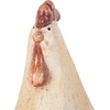 image:imageDeco 79 Magnesium Oxide Rooster Decorative Garden Sculpture Standing Garden Statue with Red Accents Outdoor Sculpture 6 x 8 x 13 Cream
