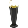 image:imageDeco 79 Metal Abstract Upside Down Kitschy Umbrella Stand with Gold Handle 10 x 9 x 27 Black