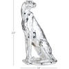 image:imageDeco 79 Polystone Leopard Decorative Sculpture Home Decor Statue Accent Figurine 13 x 10 x 23 SilverSilver