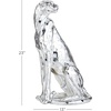 image:imageDeco 79 Polystone Leopard Decorative Sculpture Home Decor Statue Accent Figurine 13 x 10 x 23 SilverSilver