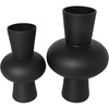 image:imageDeco 79 Glass Decorative Vase Trumpet Centerpiece Vases with Wide Rounded Center Set of 2 Flower Vases for Home Decoration 12 10 H BlackBlack