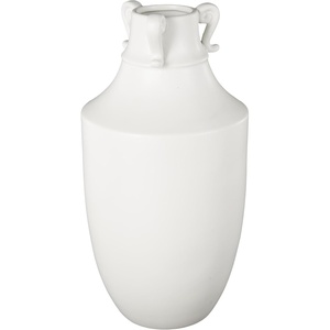 image:imageDeco 79 Ceramic Decorative Vase Minimalistic Centerpiece Vases with Scroll Handles Flower Vases for Home Decoration 10 x 10 x 11 White9 x 9 x 18