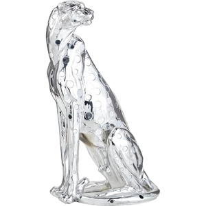 image:imageDeco 79 Polystone Leopard Decorative Sculpture Home Decor Statue Accent Figurine 13 x 10 x 23 SilverSilver