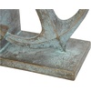image:imageDeco 79 Leather Globe Handmade Decorative Bookends Stitched Non Skid Bookends with Brown Wood Base Set of 2 Office Bookends6 W 9 H BrownBlue